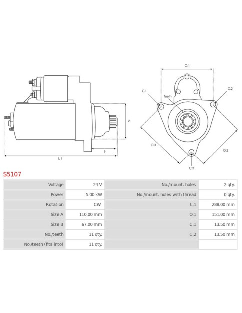 Indítómotor - S5107