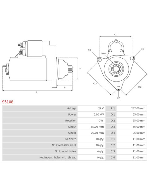 Indítómotor - S5108