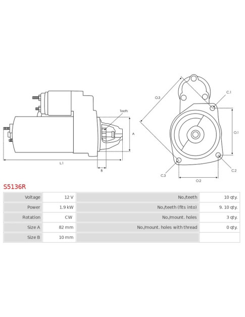 Indítómotor - S5136R