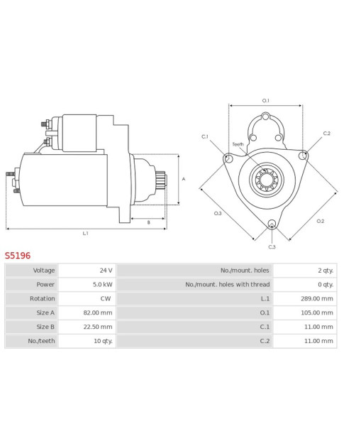 Indítómotor - S5196