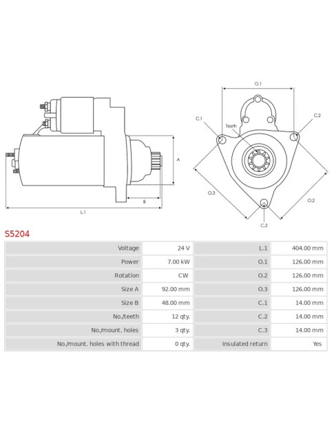 Indítómotor - S5204