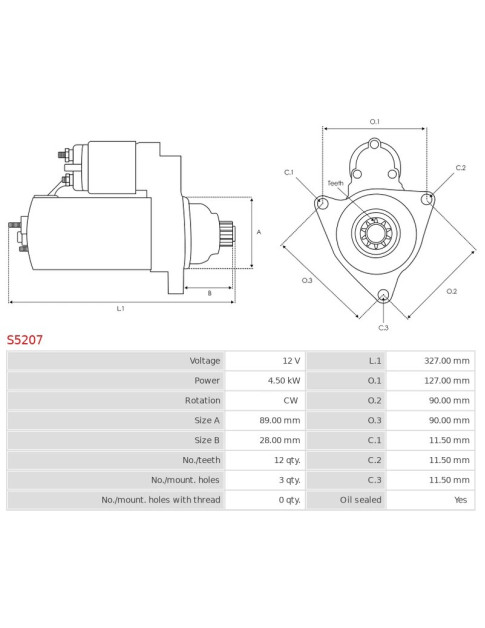 Indítómotor - S5207