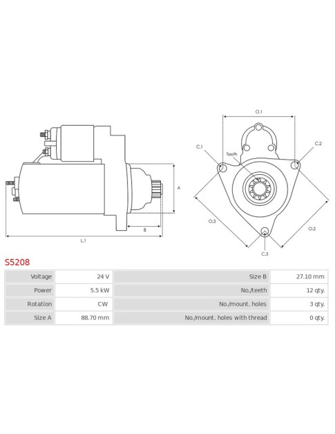 Indítómotor - S5208