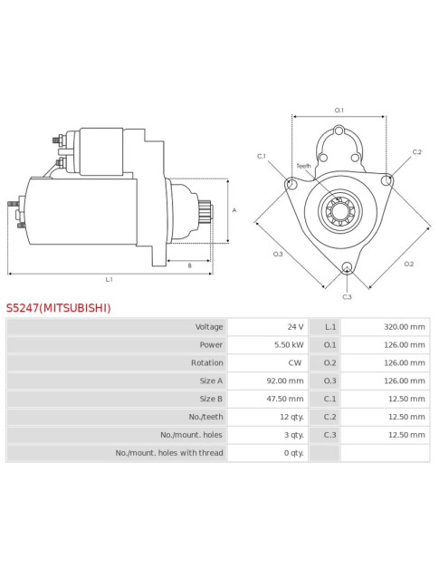 Indítómotor - S5247(MITSUBISHI)