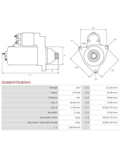 Indítómotor - S5268(MITSUBISHI)