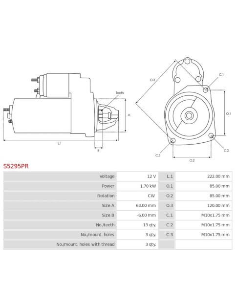 Indítómotor - S5295PR