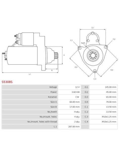 Indítómotor - S5308S