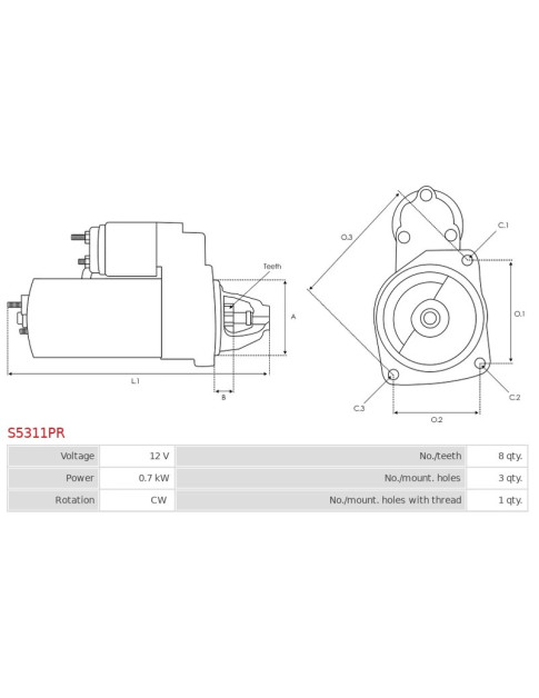 Indítómotor - S5311PR