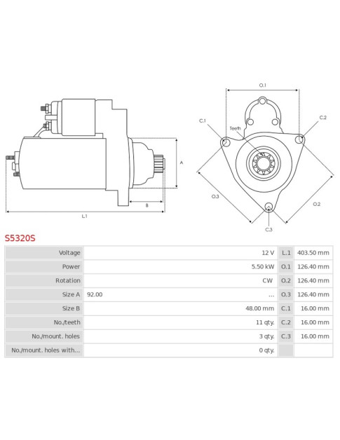 Indítómotor - S5320S