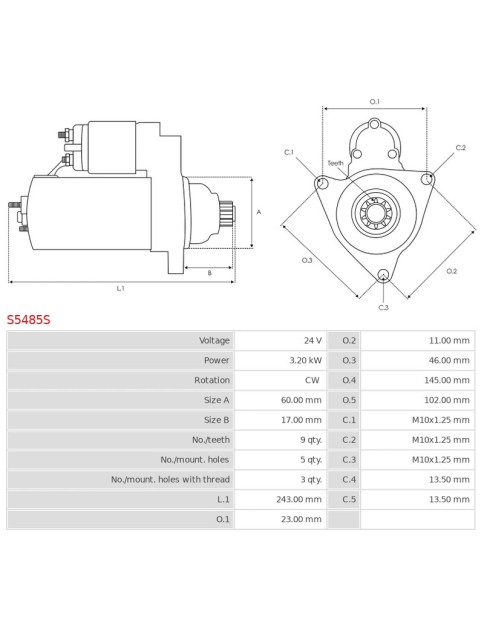 Indítómotor - S5485S