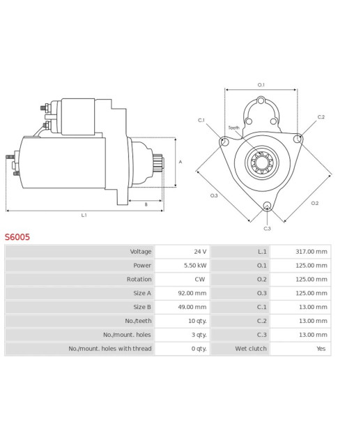 Indítómotor - S6005