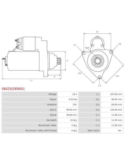 Indítómotor - S6023(DENSO)