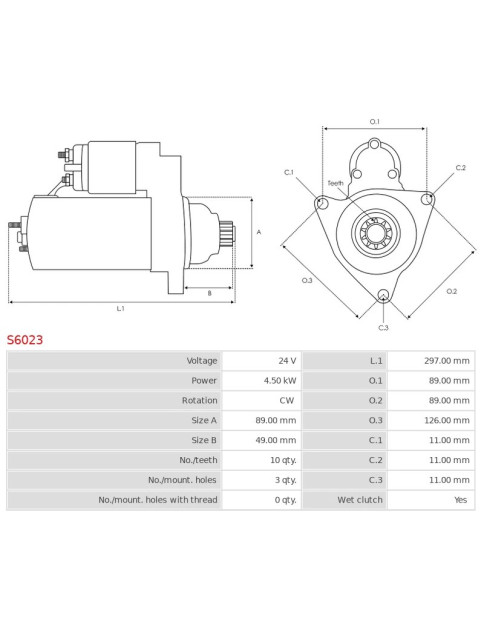 Indítómotor - S6023