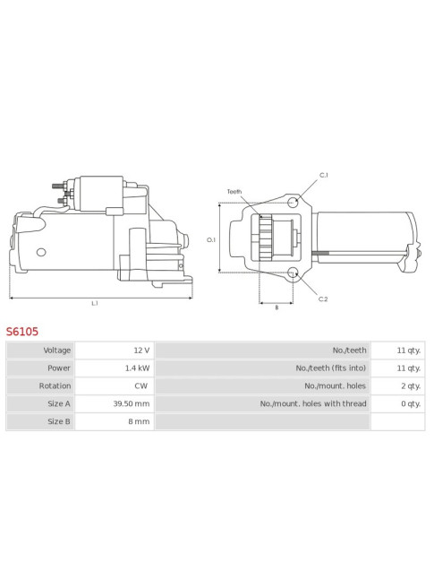 Indítómotor - S6105