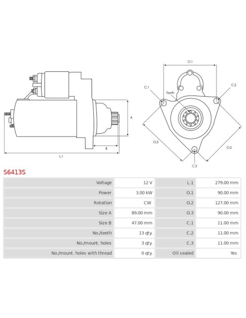 Indítómotor - S6413S