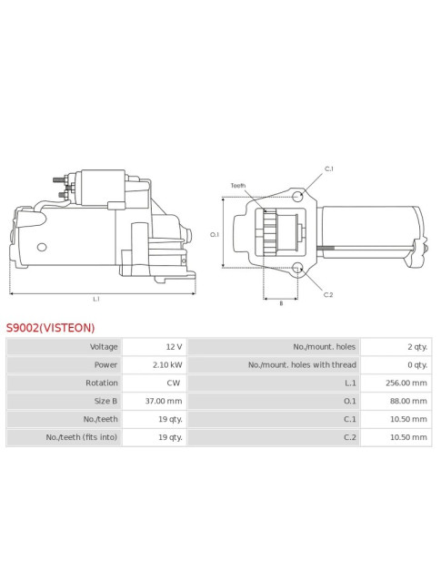 Indítómotor - S9002(VISTEON)