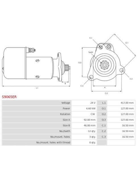 Indítómotor - S9065ER