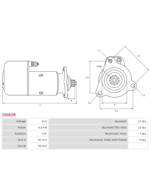 Indítómotor - S9065R