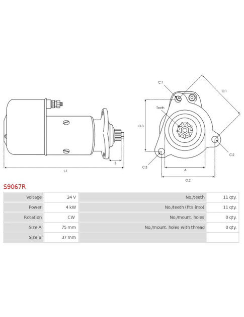 Indítómotor - S9067R