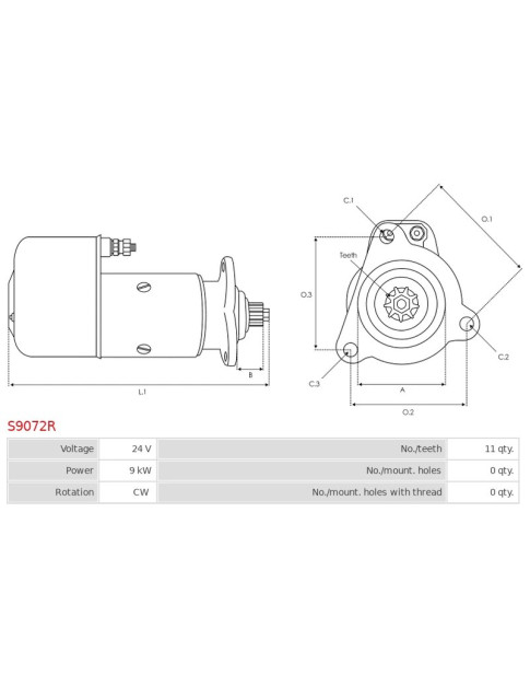 Indítómotor - S9072R