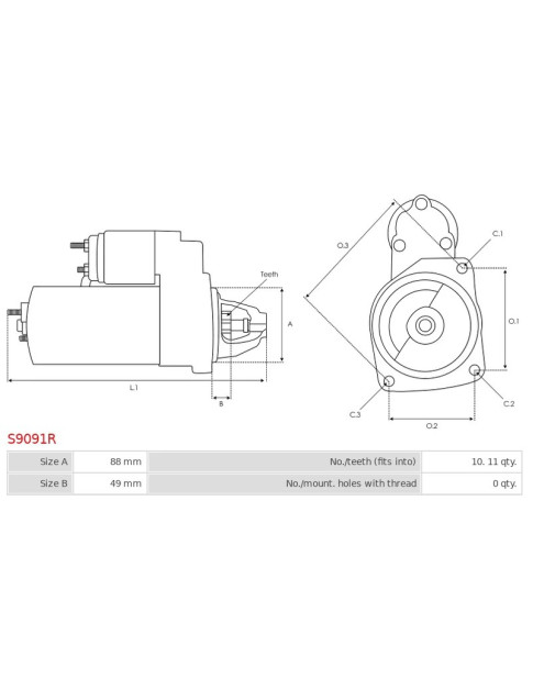 Indítómotor - S9091R