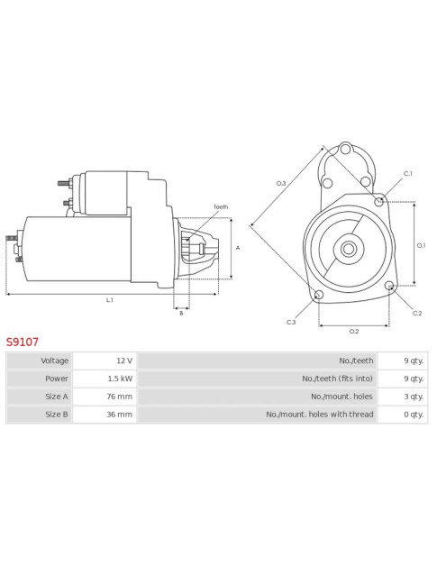 Indítómotor - S9107