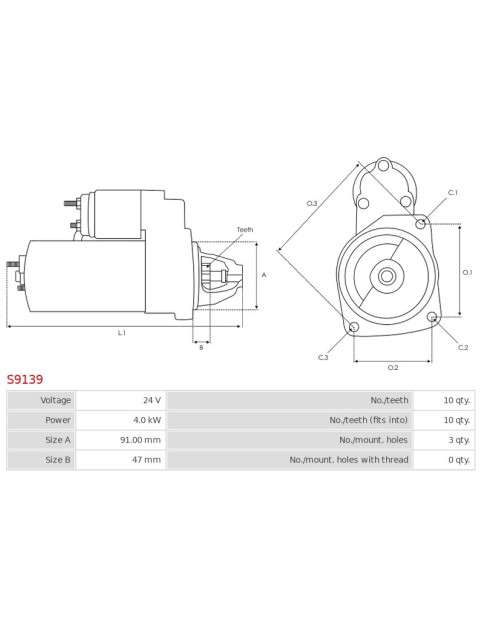 Indítómotor - S9139