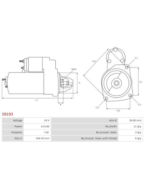 Indítómotor - S9193