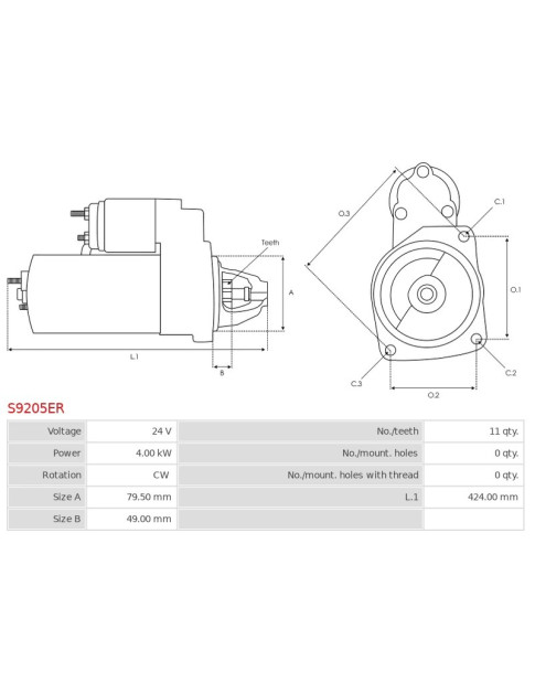 Indítómotor - S9205ER