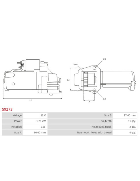 Indítómotor - S9273