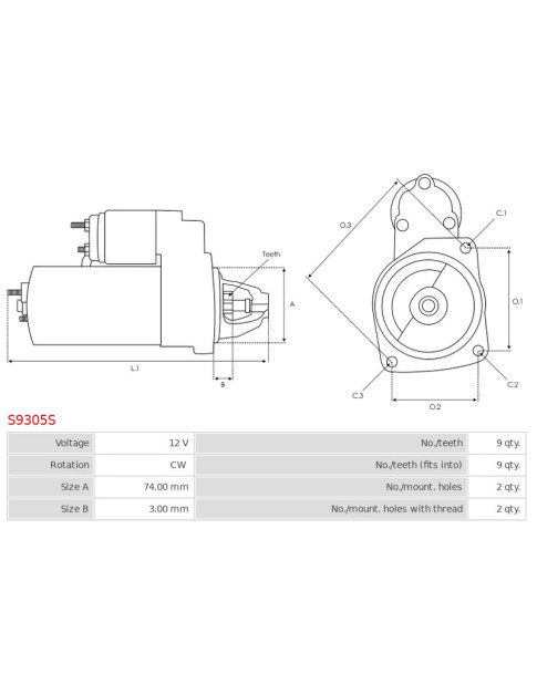 Indítómotor - S9305S