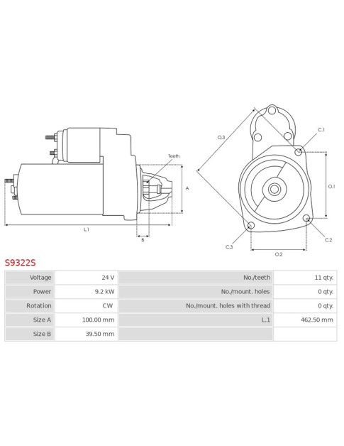 Indítómotor - S9322S