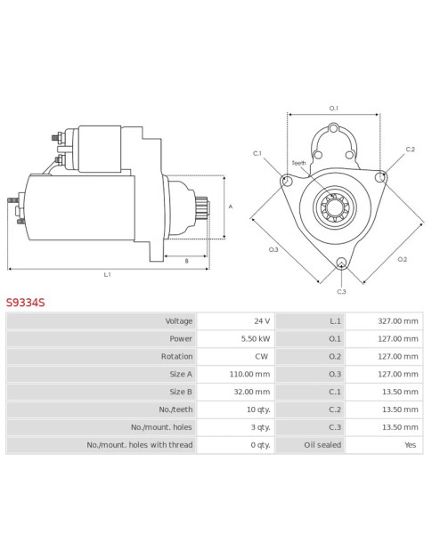 Indítómotor - S9334S