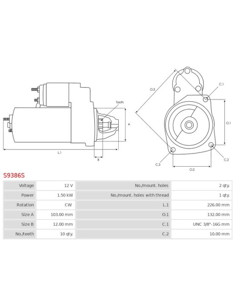 Indítómotor - S9386S