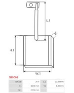 Indítómotorok keféi - SB0001