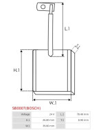 Indítómotorok keféi - SB0007(BOSCH)