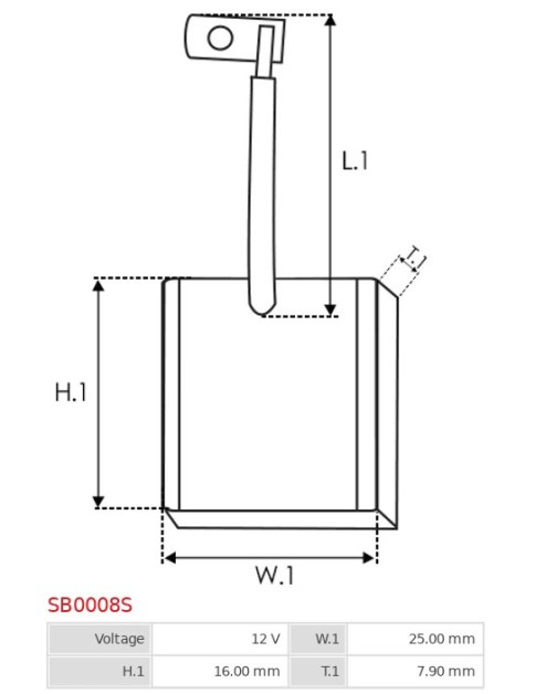 Indítómotorok keféi - SB0008S