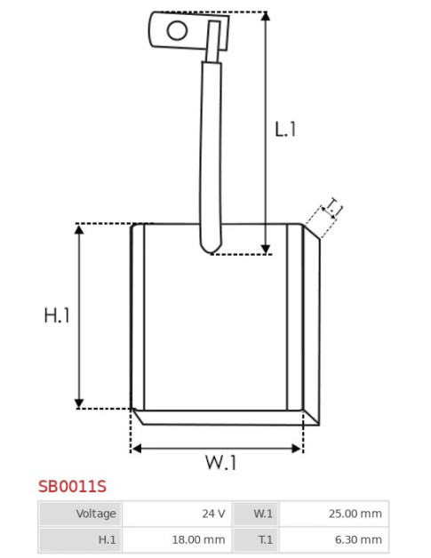 Indítómotorok keféi - SB0011S