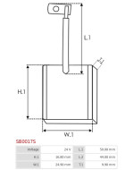 Indítómotorok keféi - SB0017S