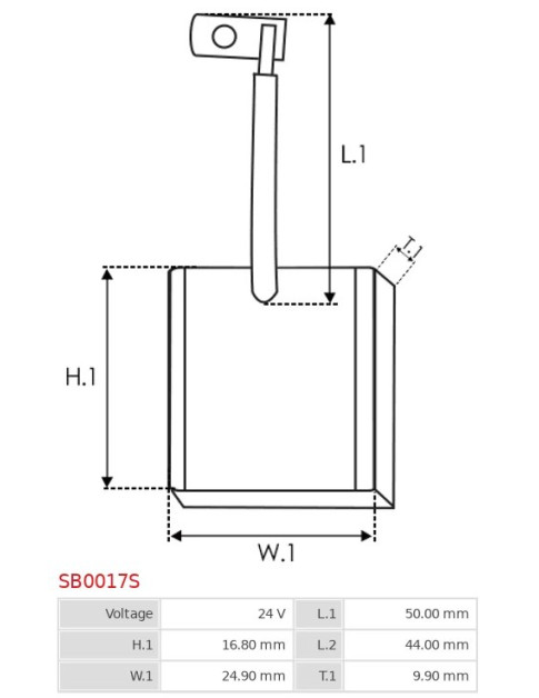 Indítómotorok keféi - SB0017S