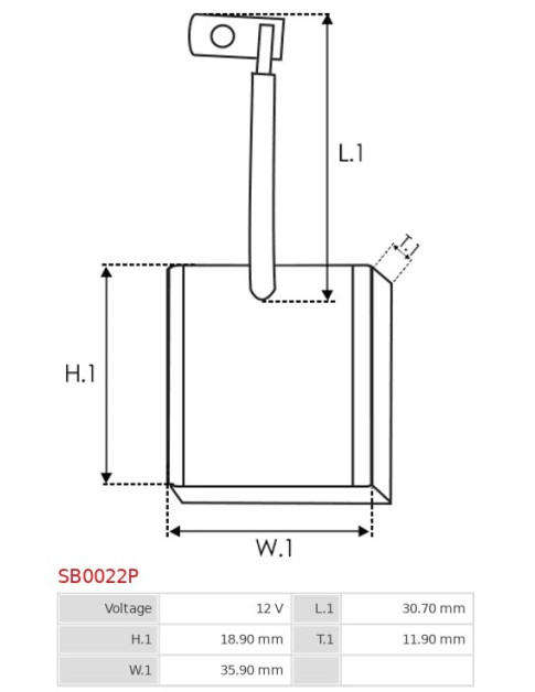 Indítómotorok keféi - SB0022P