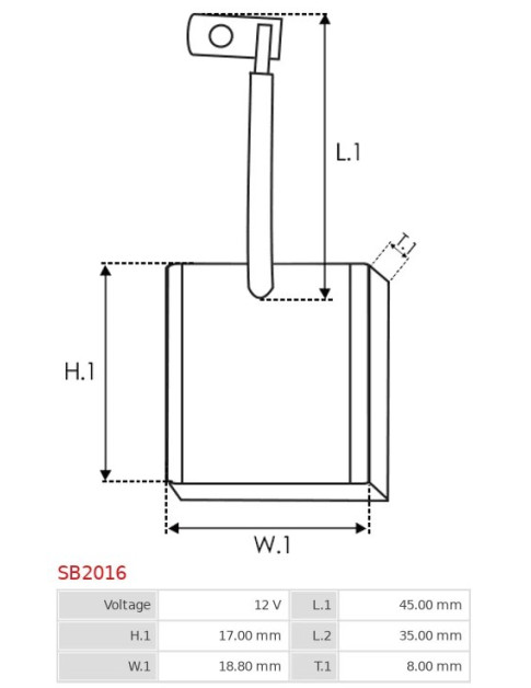 Indítómotorok keféi - SB2016