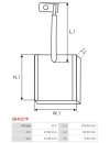 Indítómotorok keféi - SB4027P