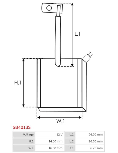 Indítómotorok keféi - SB4013S