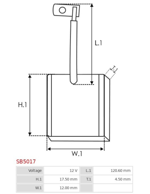 Indítómotorok keféi - SB5017