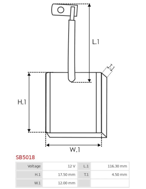 Indítómotorok keféi - SB5018