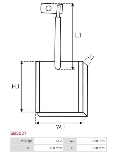 Indítómotorok keféi - SB5027