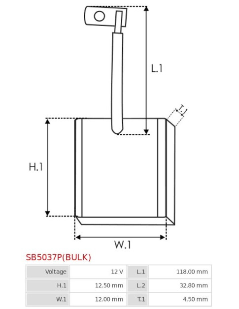 Indítómotorok keféi - SB5037P(BULK)