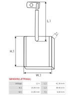 Indítómotorok keféi - SB9009(LETRIKA)