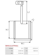 Indítómotorok keféi - SB9012(LETRIKA)